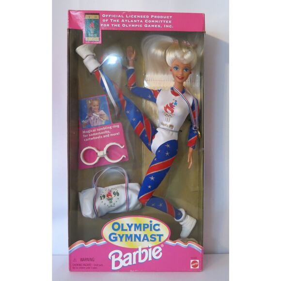 VINTAGE 1995 Olympic Gymnast BARBIE #15123 New In Box Mattel Caucasian Doll - Picture 1 of 11
